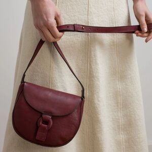 Buttery Brown leather Crossbody shoulder Bag